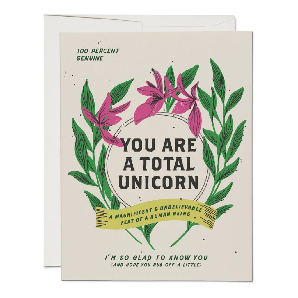 Total Unicorn Friendship Greeting Card.