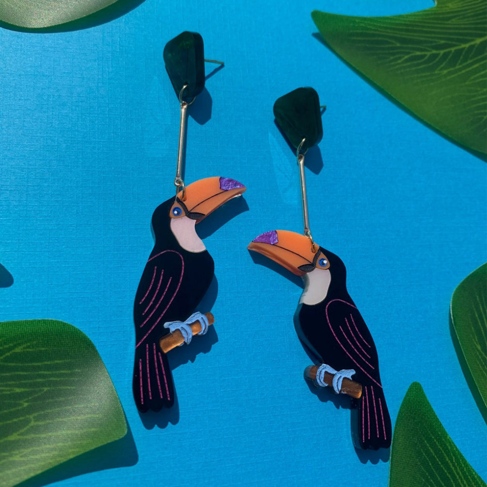 Toucan Earrings.