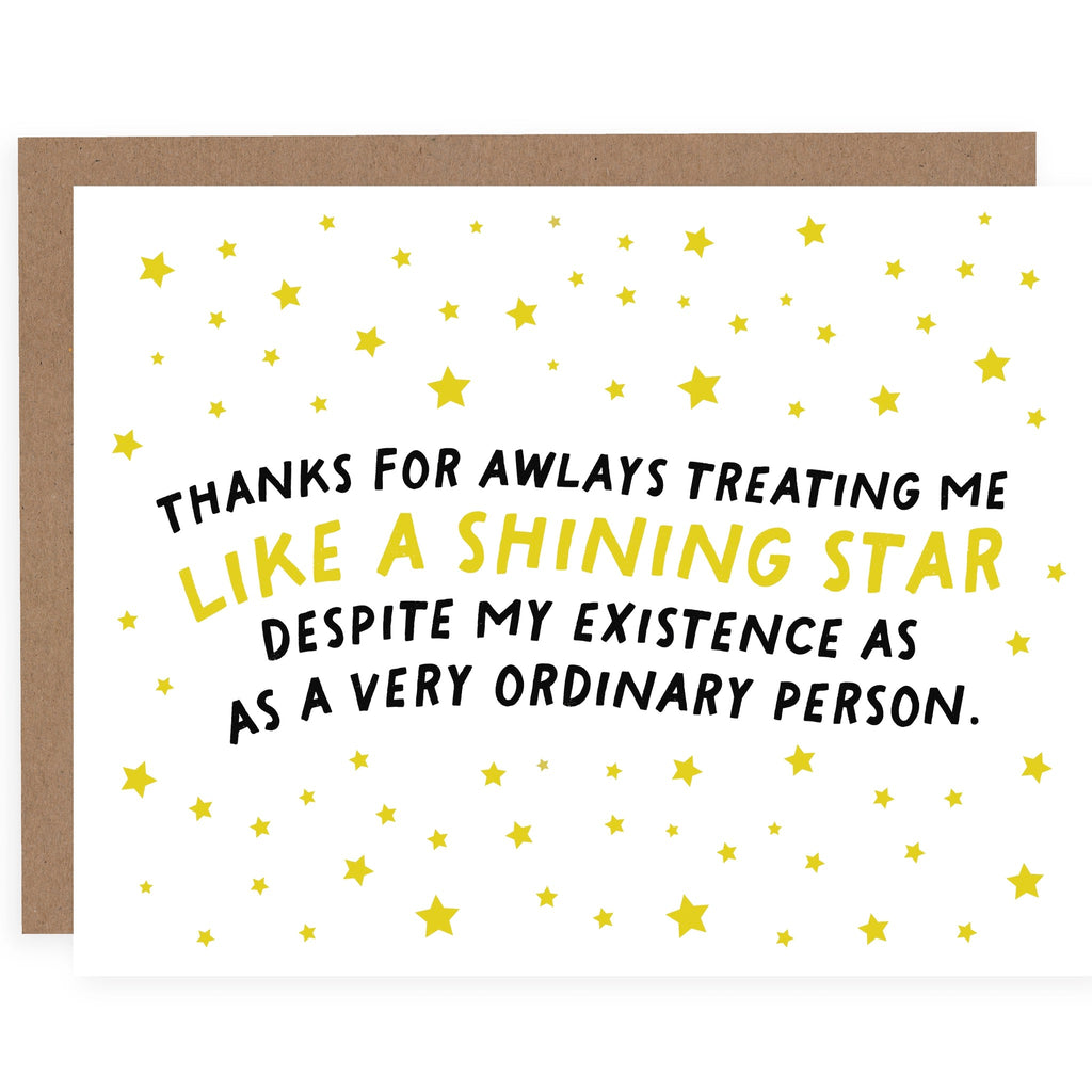 Treating Me Like A Shining Star Card.