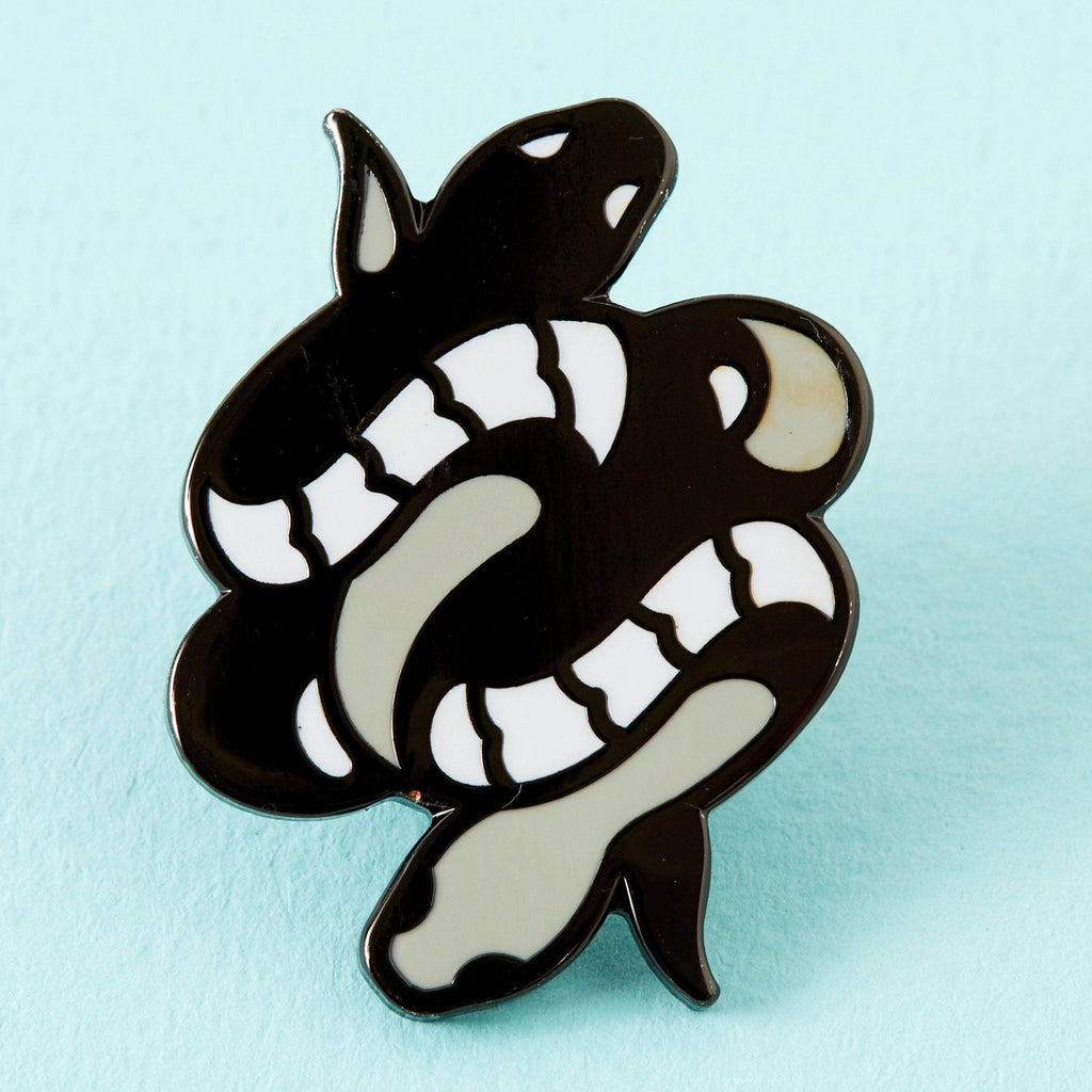 Twin Snakes Enamel Pin.