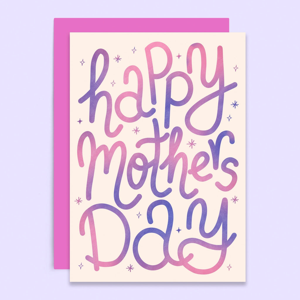 Typography Happy Mother's Day Card.