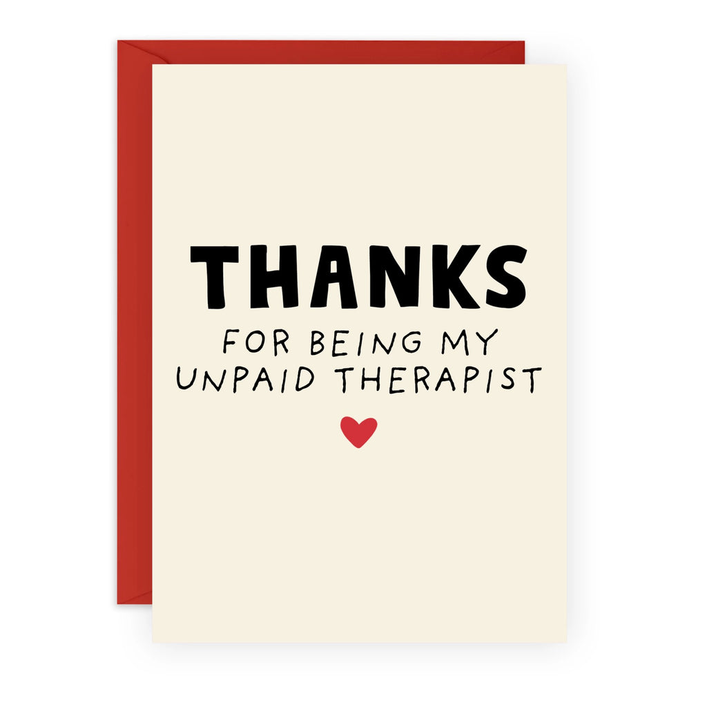 Unpaid Therapist Card.