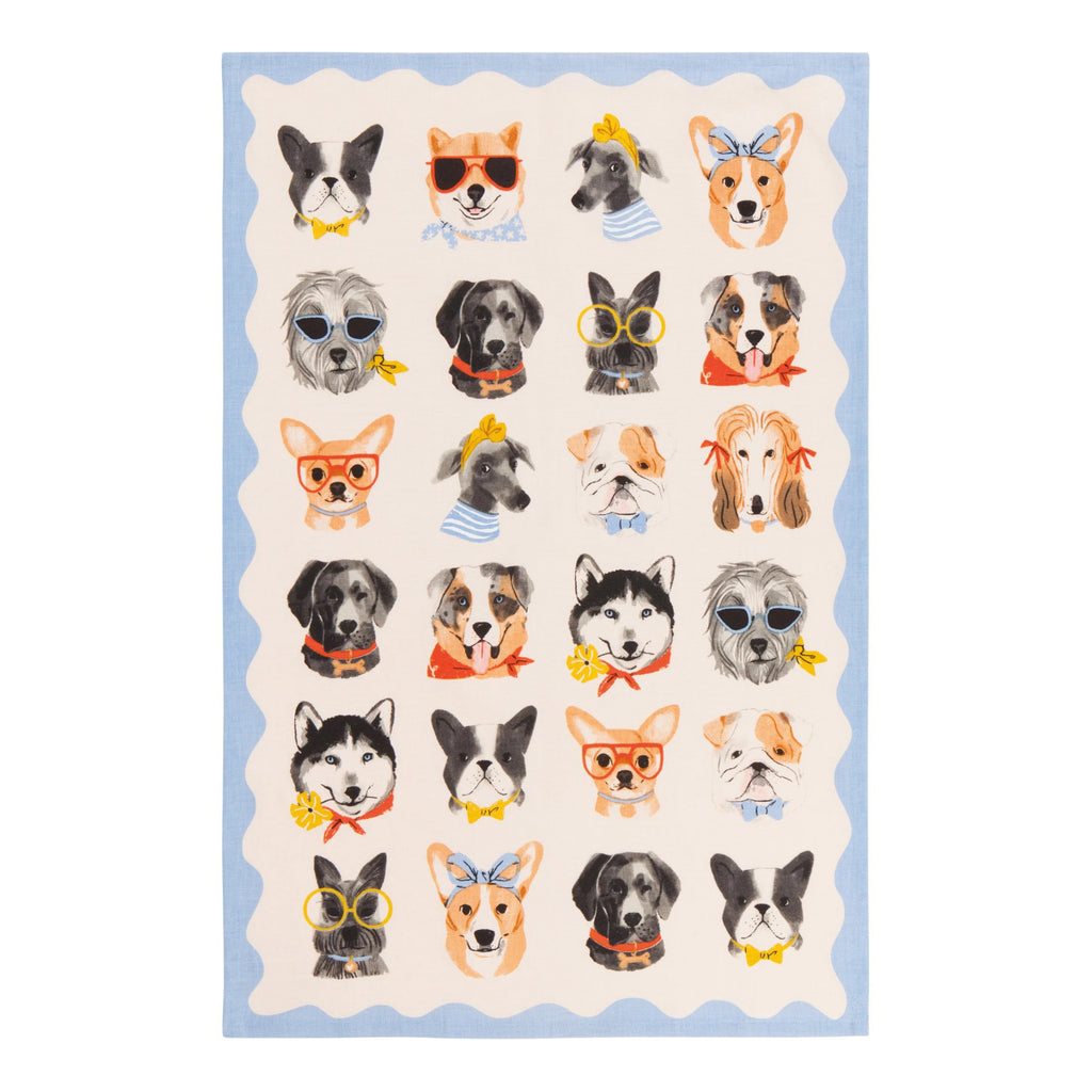 Uptown Dogs Printed Dishtowel.