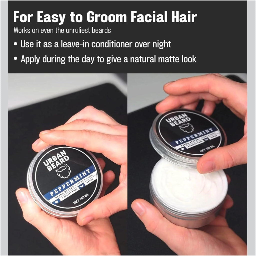 Urban Beard Butter Peppermint info.