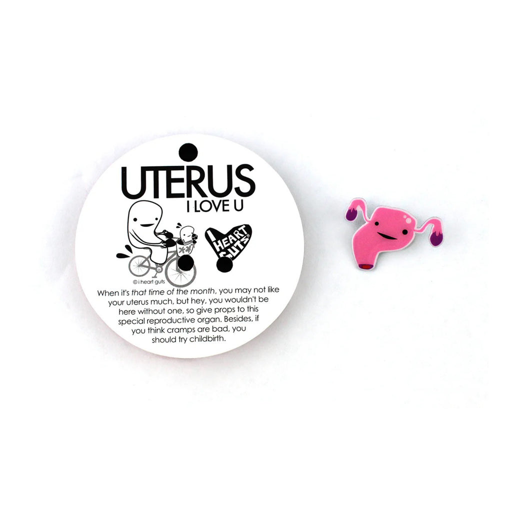 Uterus Lapel Pin features.