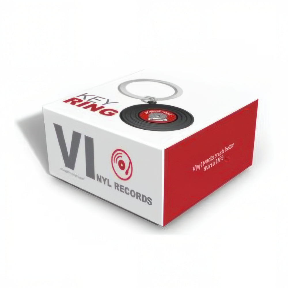 Vinyl Record Keychain packaging.