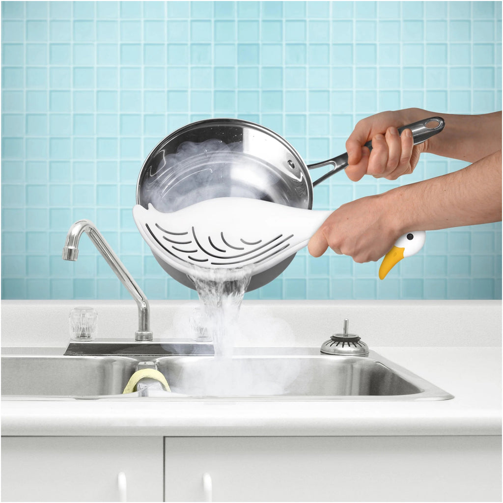 Waterfowl Goose Strainer in use.