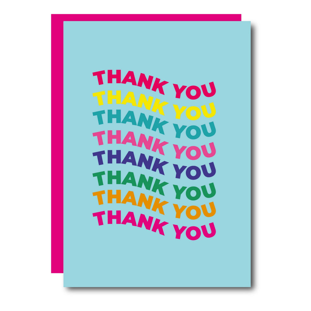 Wavy Thank You Greeting Card.