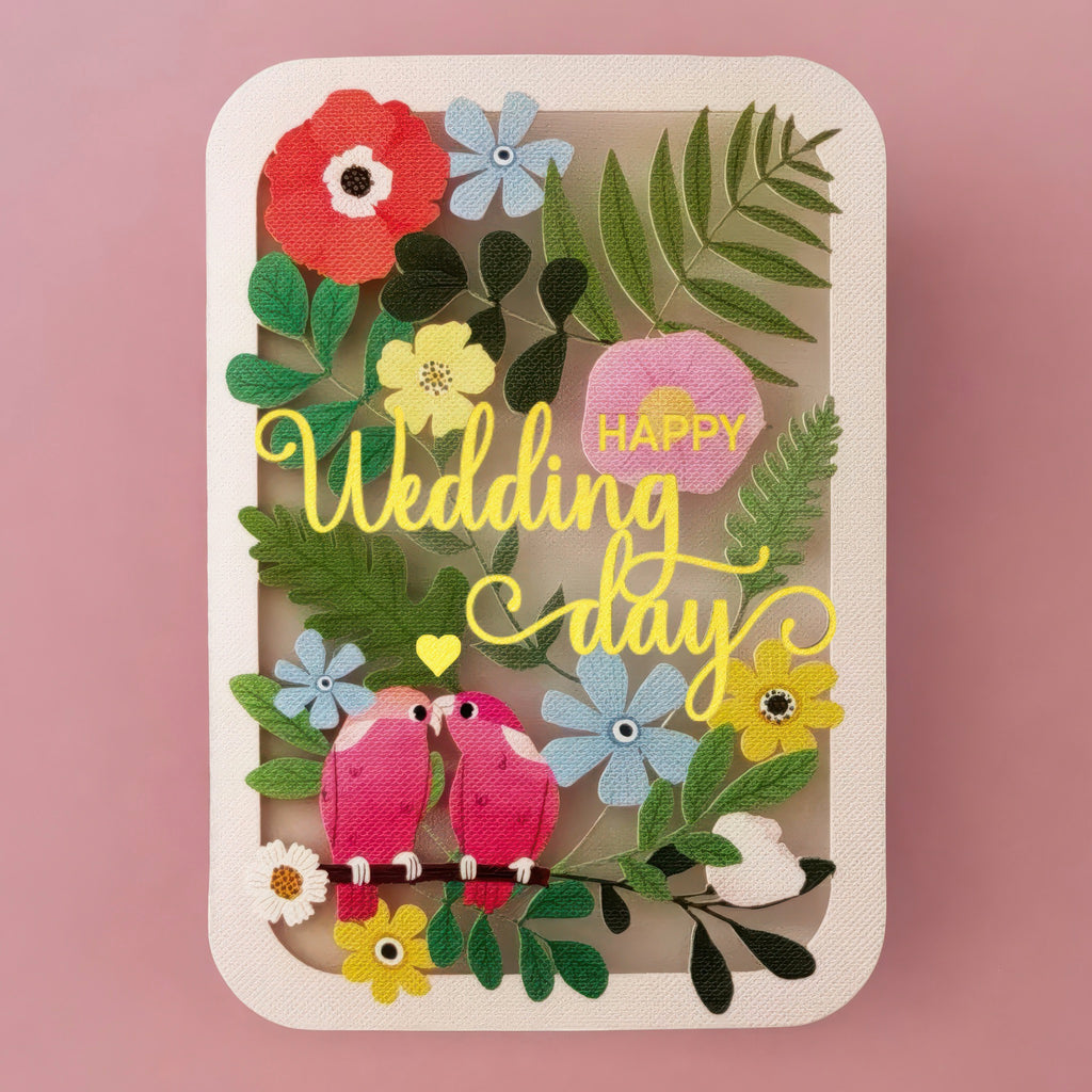 Wedding Day Laser Cut Card.