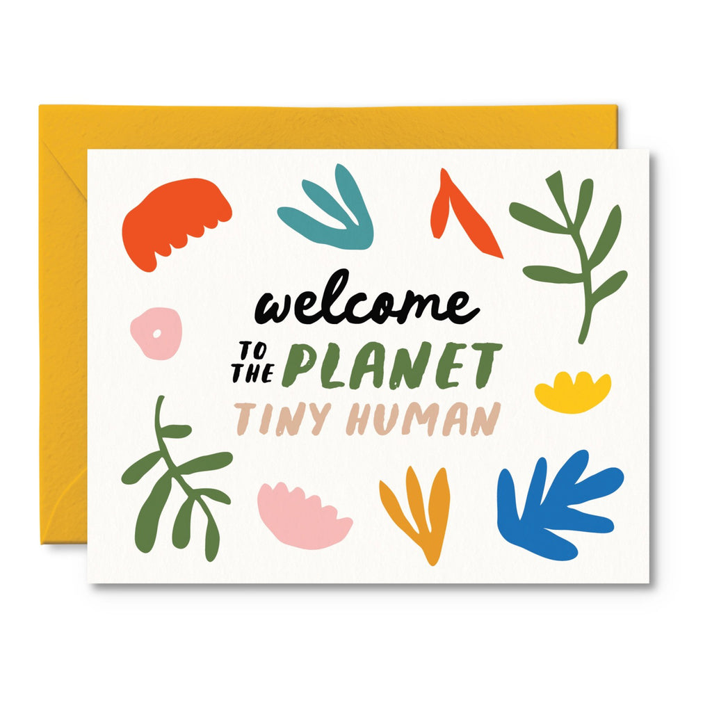 Welcome To the Planet Baby Card.