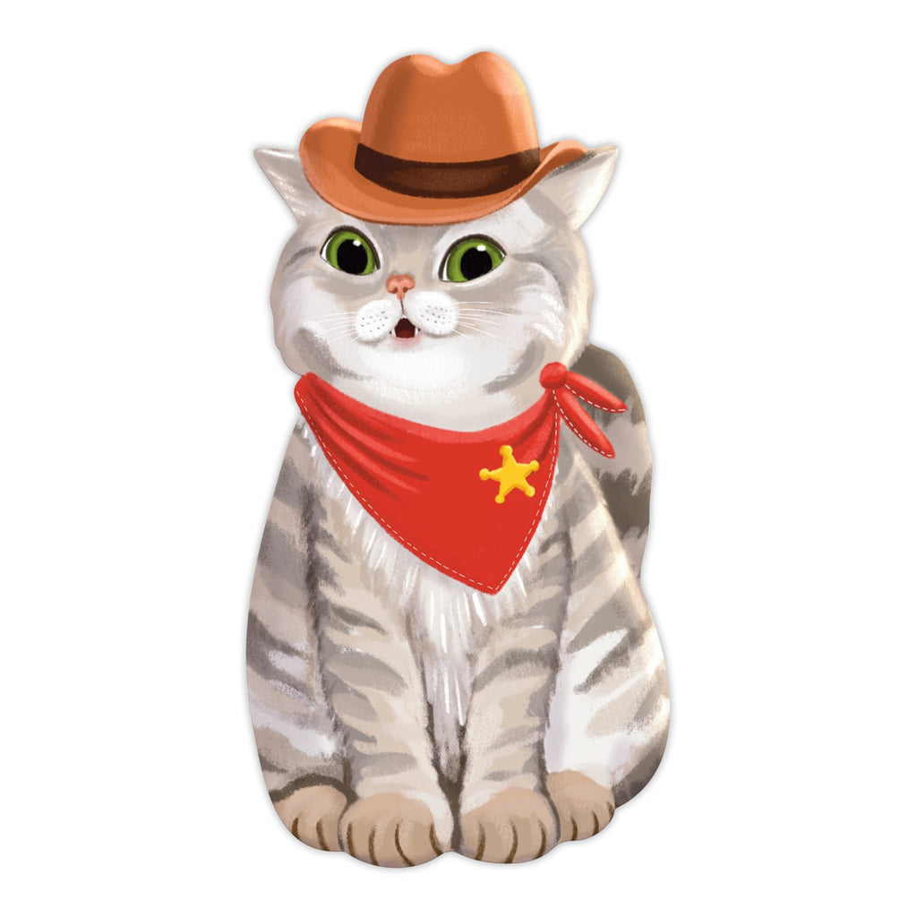 Western Cat Die-Cut Bookmark.
