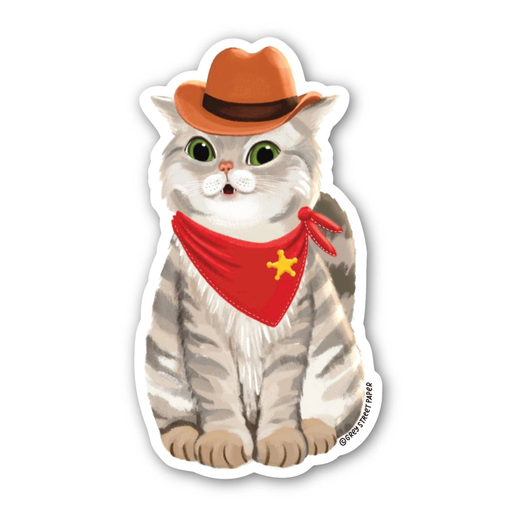 Western Cat Sticker.