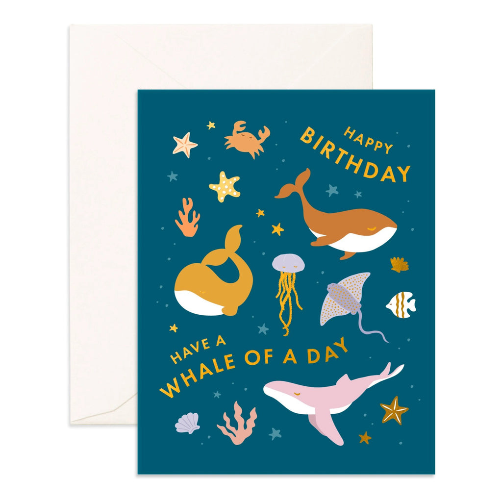 Whale Of A Day Birthday Card.