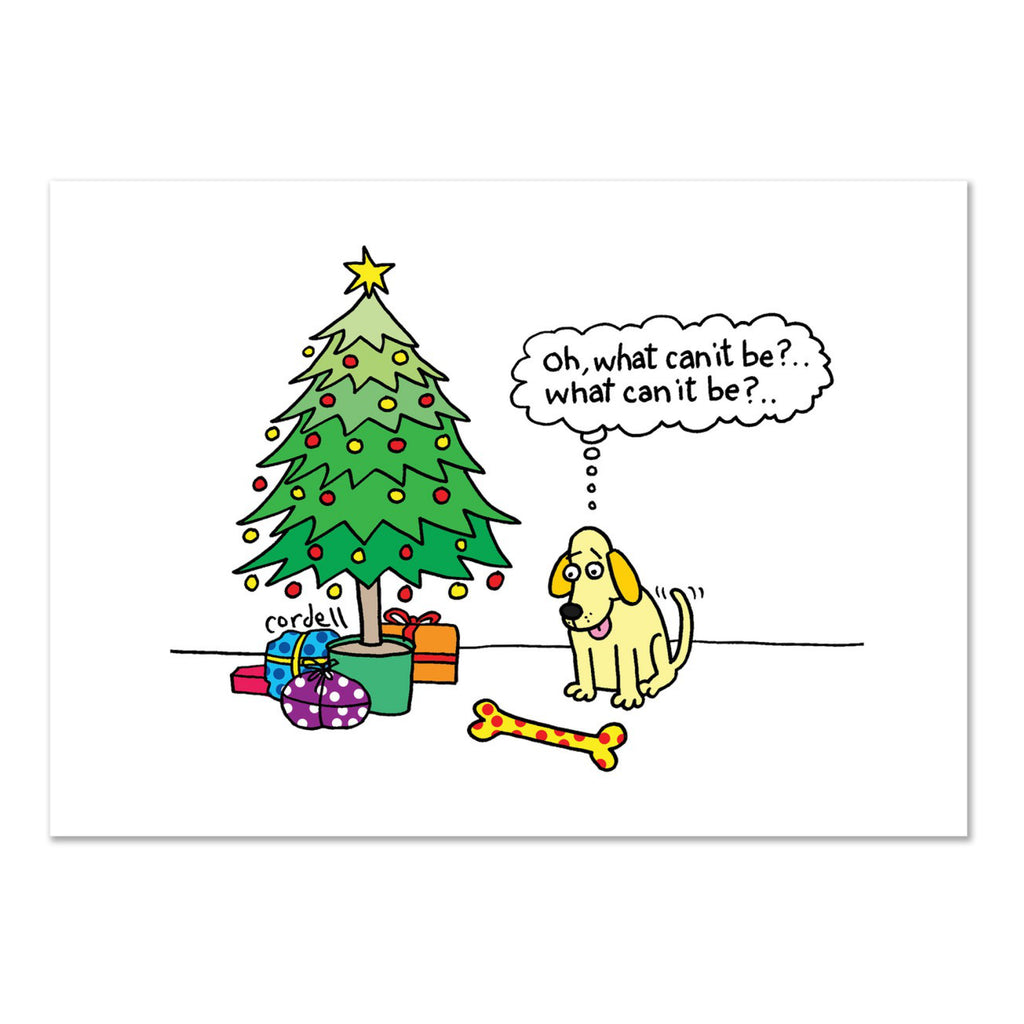 What Can It Be Dog Christmas Card.