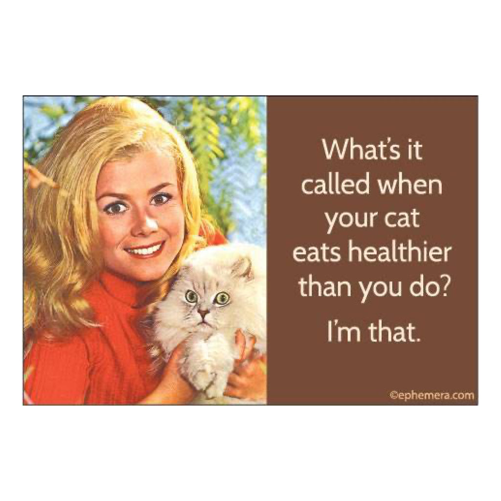 When Your Cat Eats Healthier Magnet.