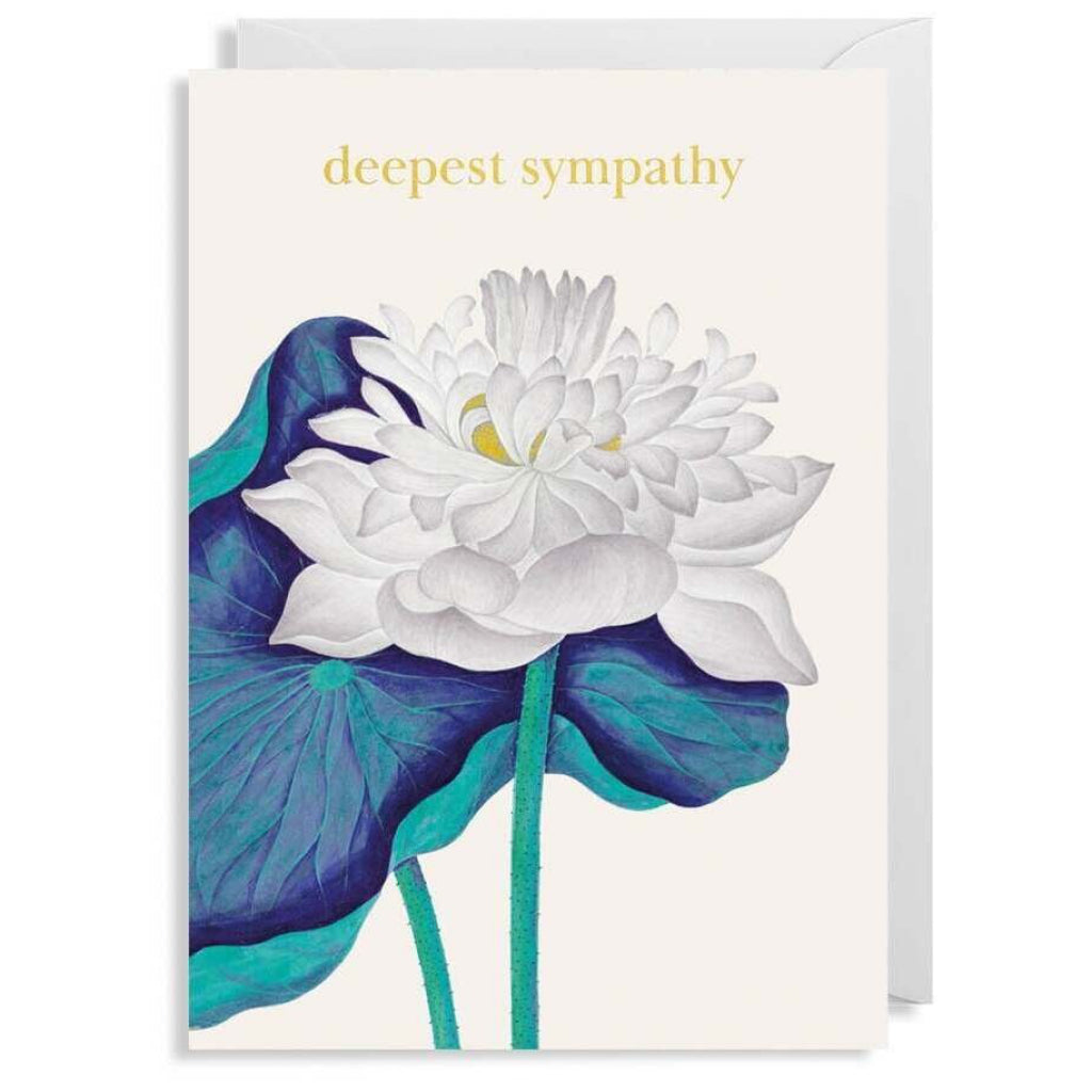 White Flower Sympathy Card.