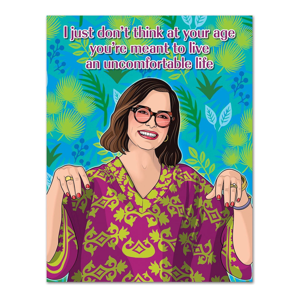 White Lotus Parker Posey Live It Up Birthday Card.