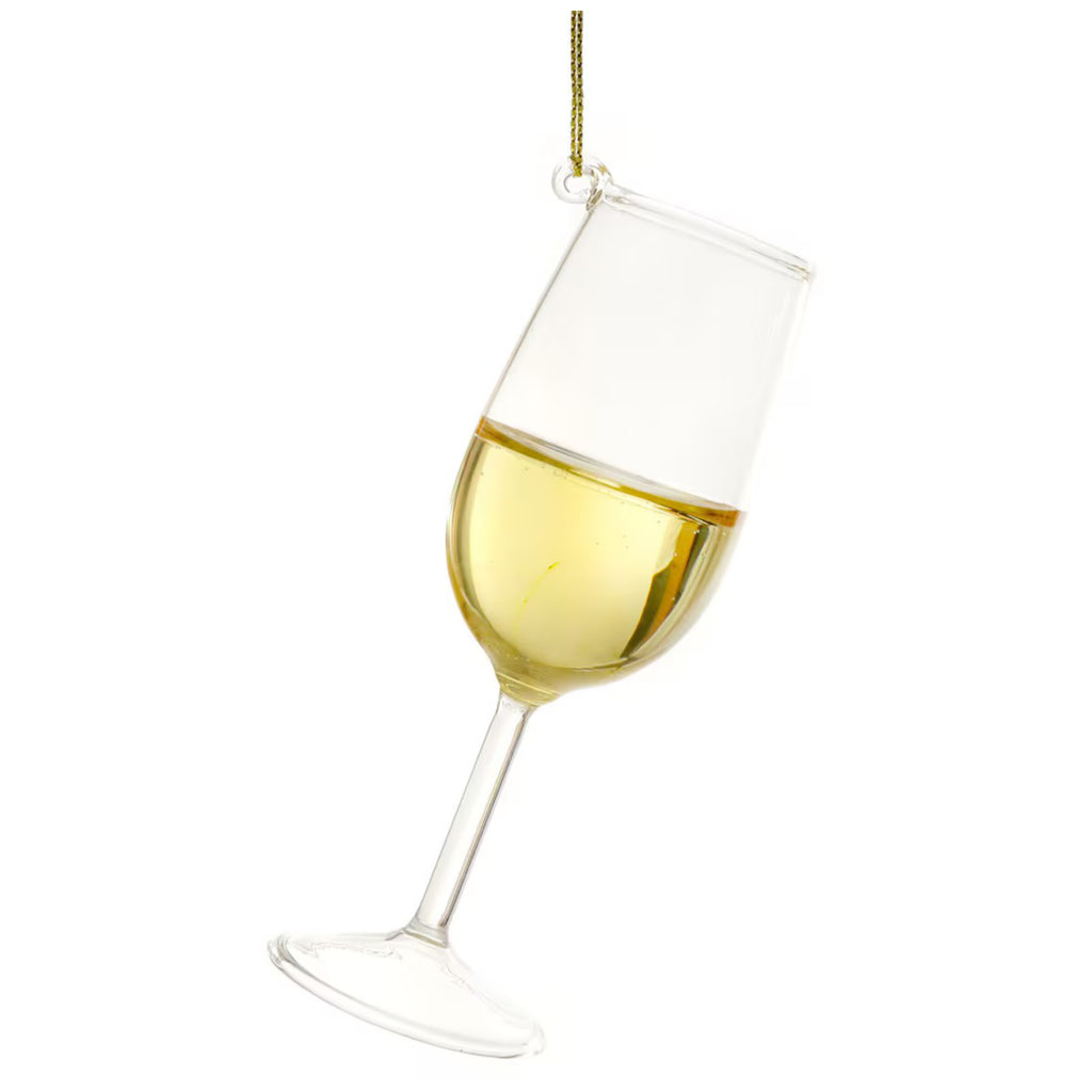 White Wine Glass Ornament Ornament.