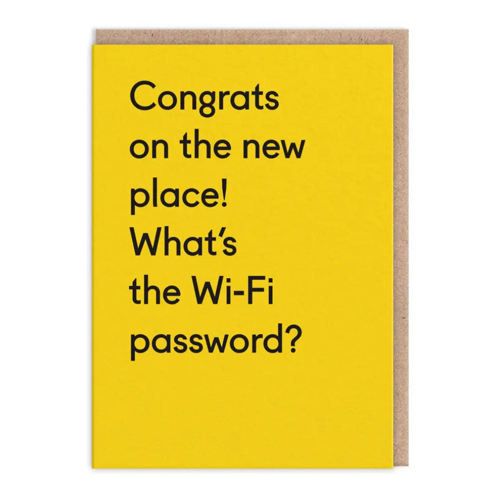 Wifi Password New Home Card.