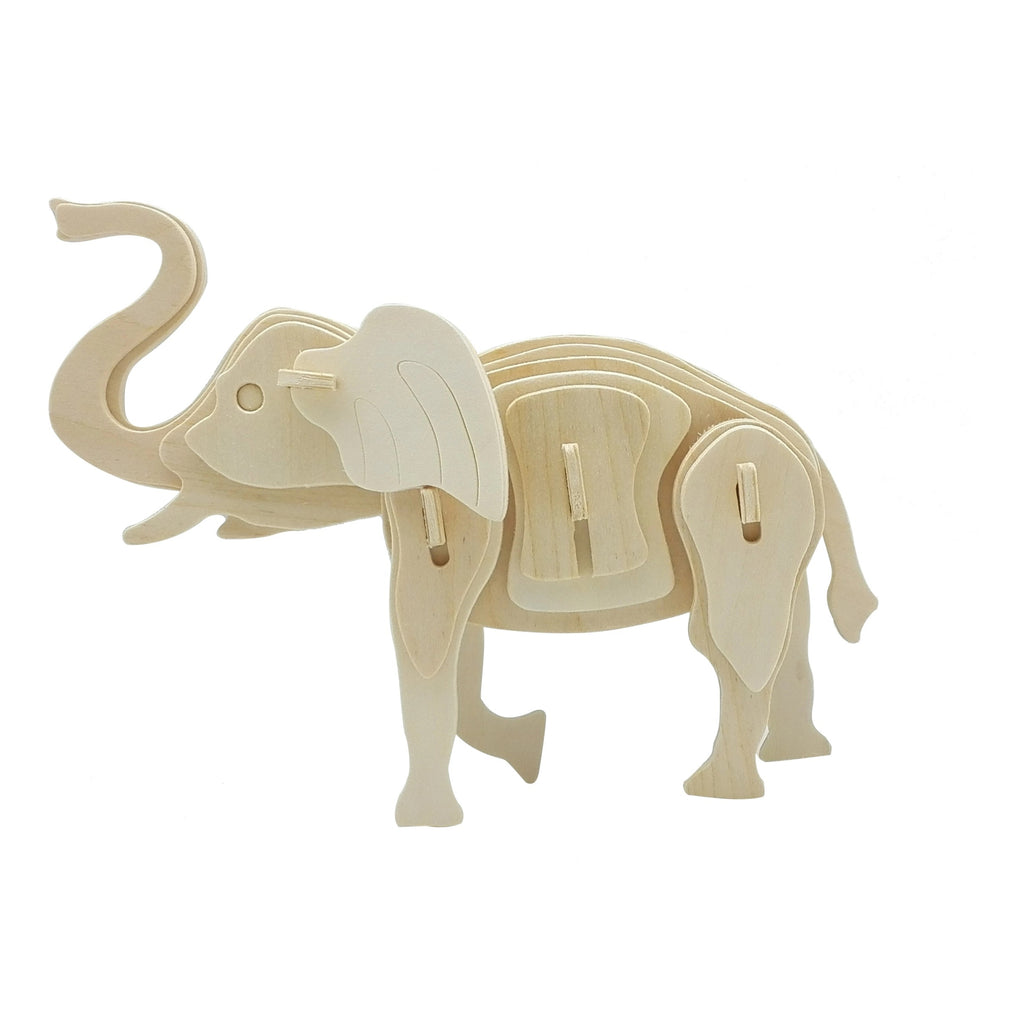 Wild Animals 3D Wooden Puzzle Pack - Elephant.