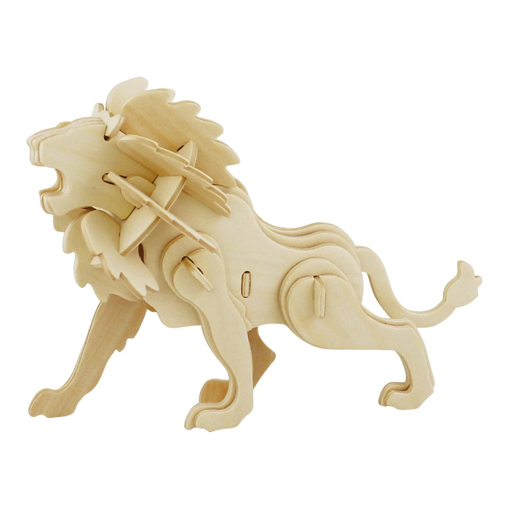 Wild Animals 3D Wooden Puzzle Pack - Lion.