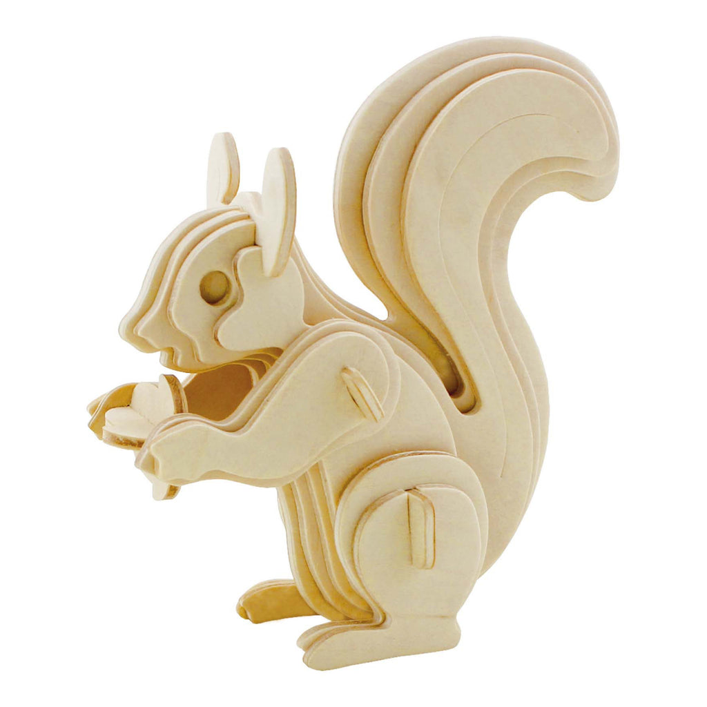 Wild Animals 3D Wooden Puzzle Pack - Squirrel.