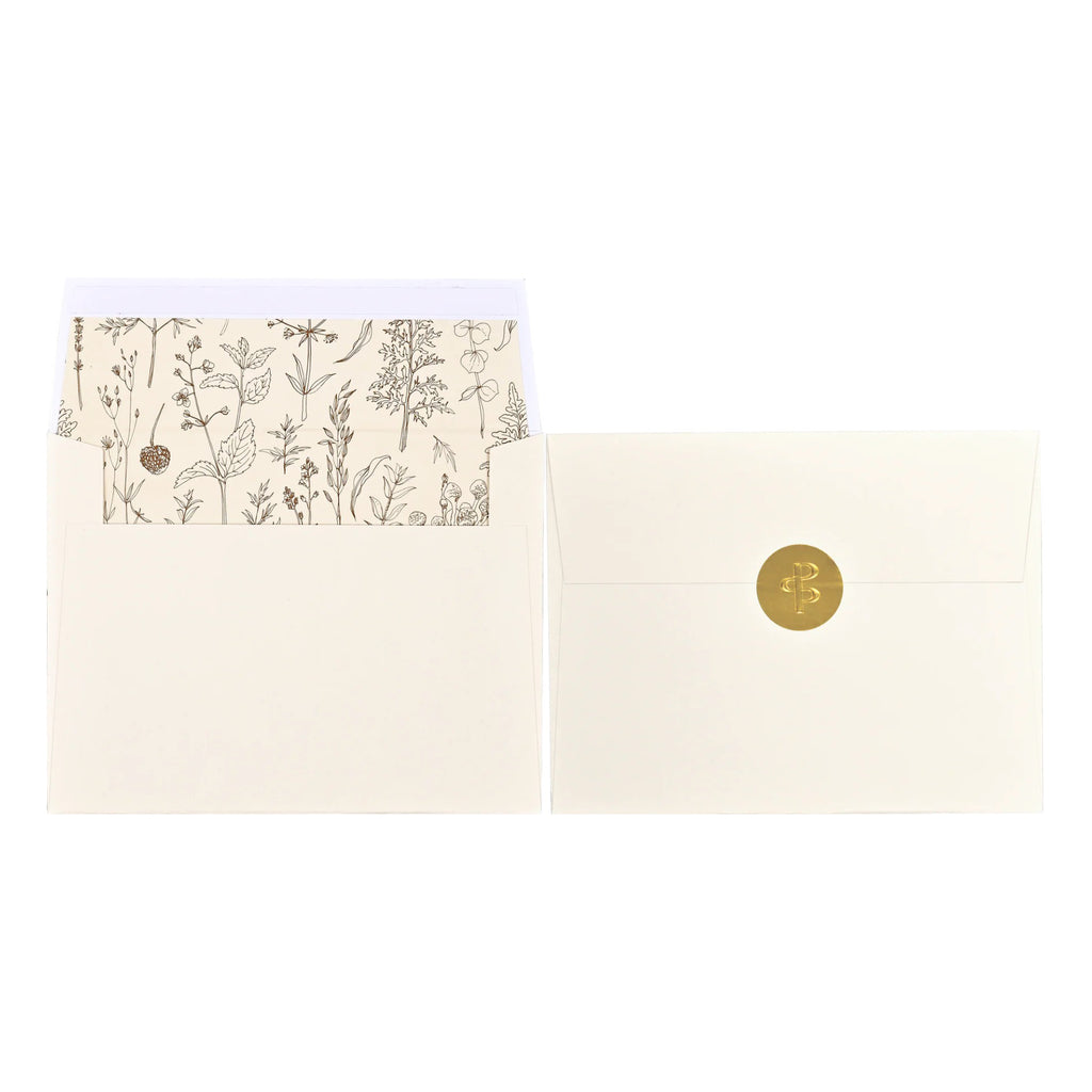 Wildflowers Premium Thank You Note Card and envelope.