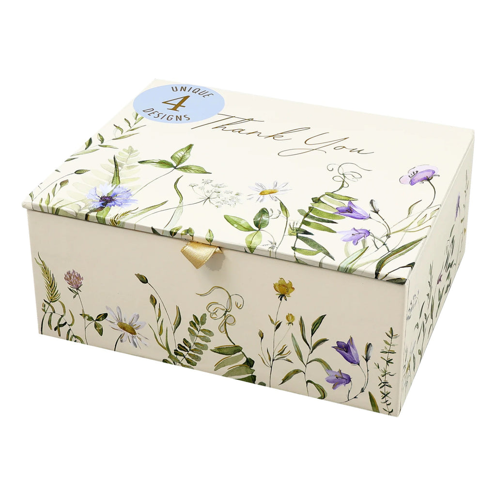 Wildflowers Premium Thank You Note Cards Box.