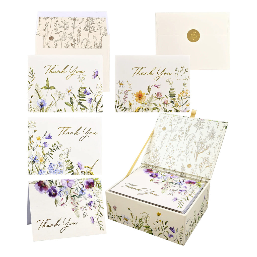Wildflowers Premium Thank You Note Cards.