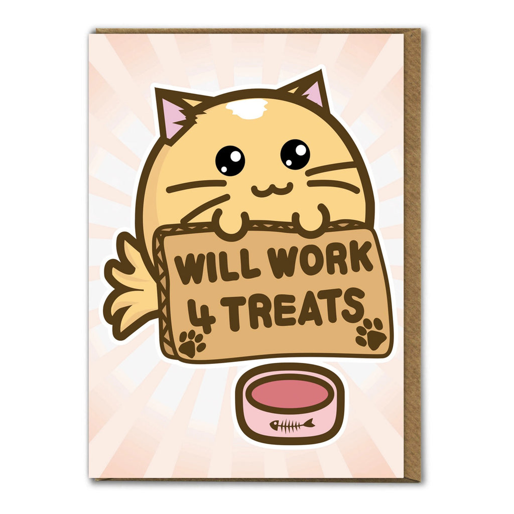 Will Work For Treats Card.