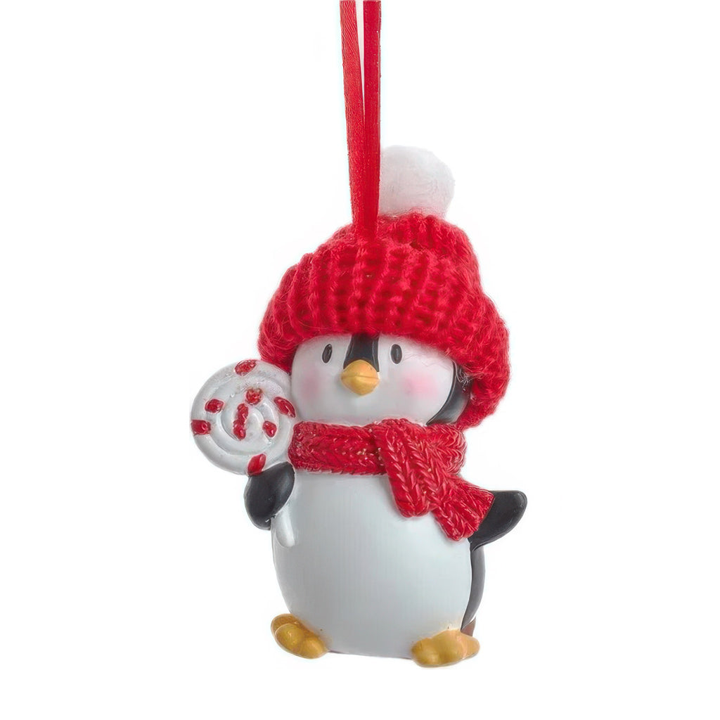 Winter Gear Penguin Ornament with hat.