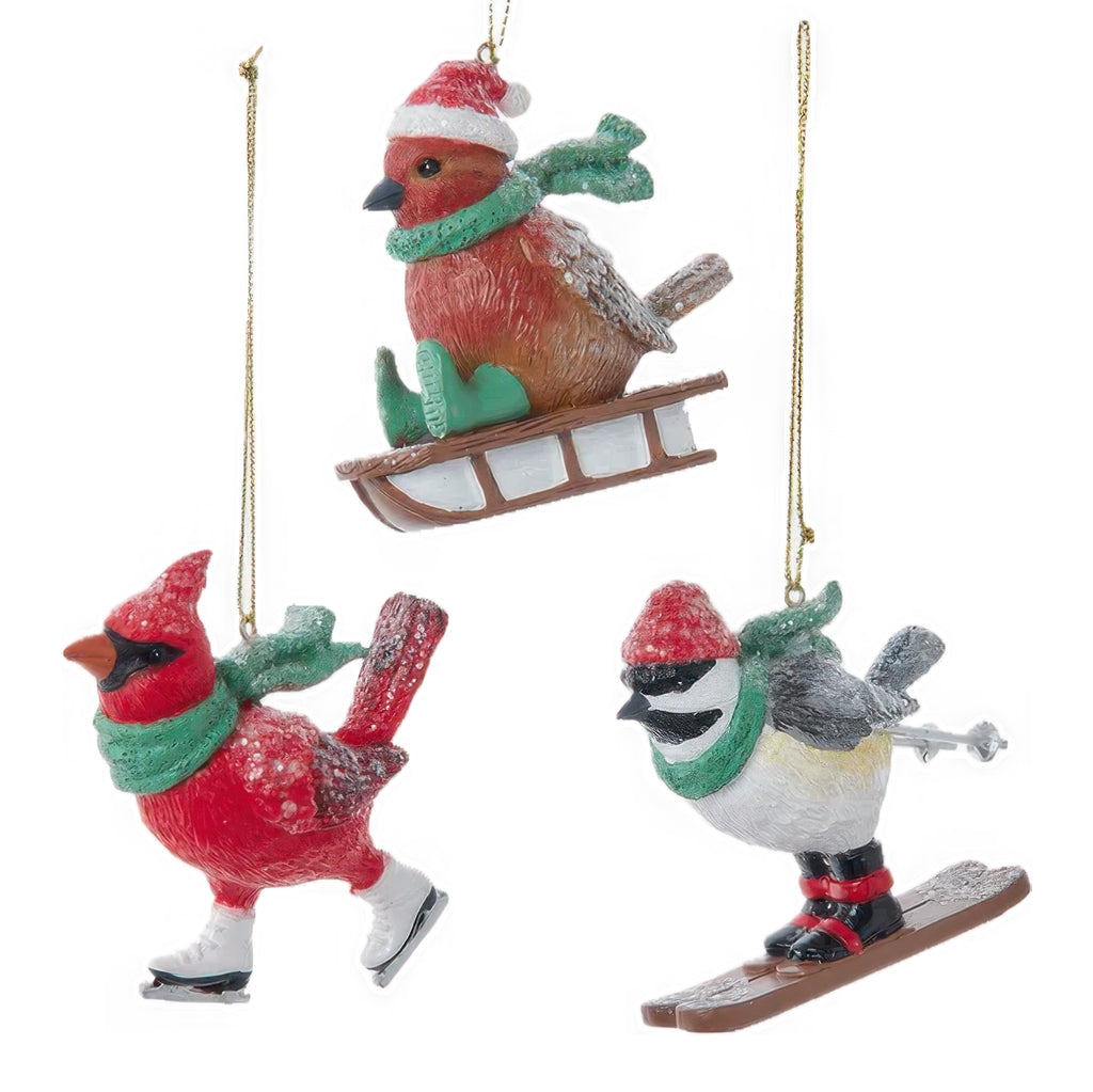 Winter Sport Bird Ornament.