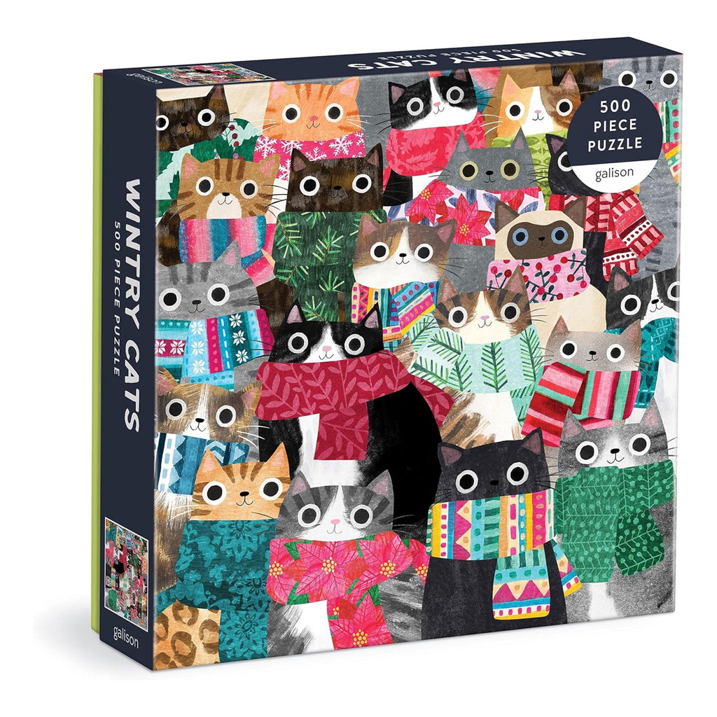 Wintry Cats 500 Piece Puzzle packaging.