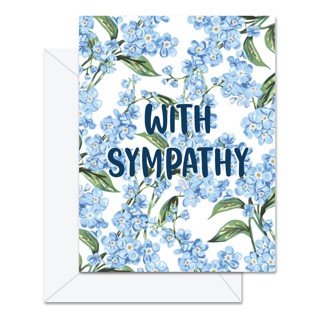 With Sympathy Forget Me Not Card.