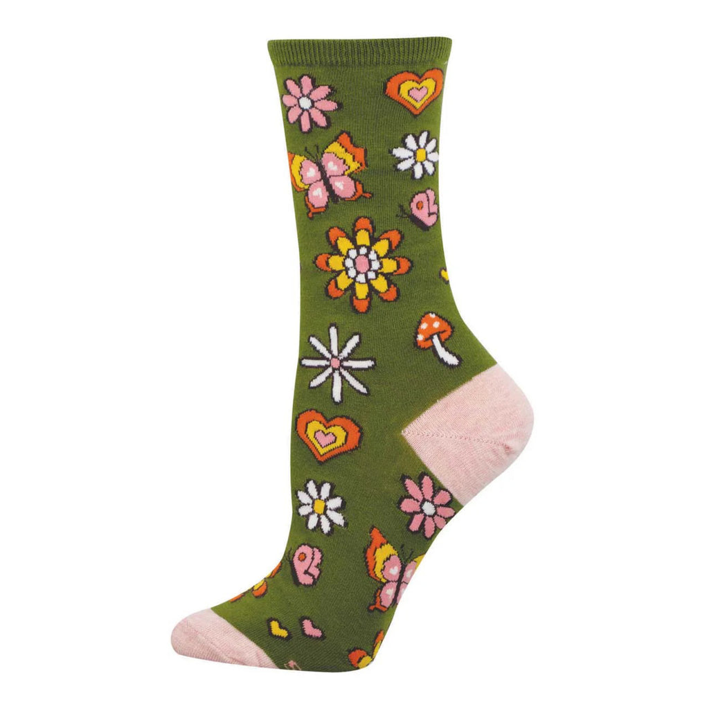 Women's Hazy Daisy Socks Green.