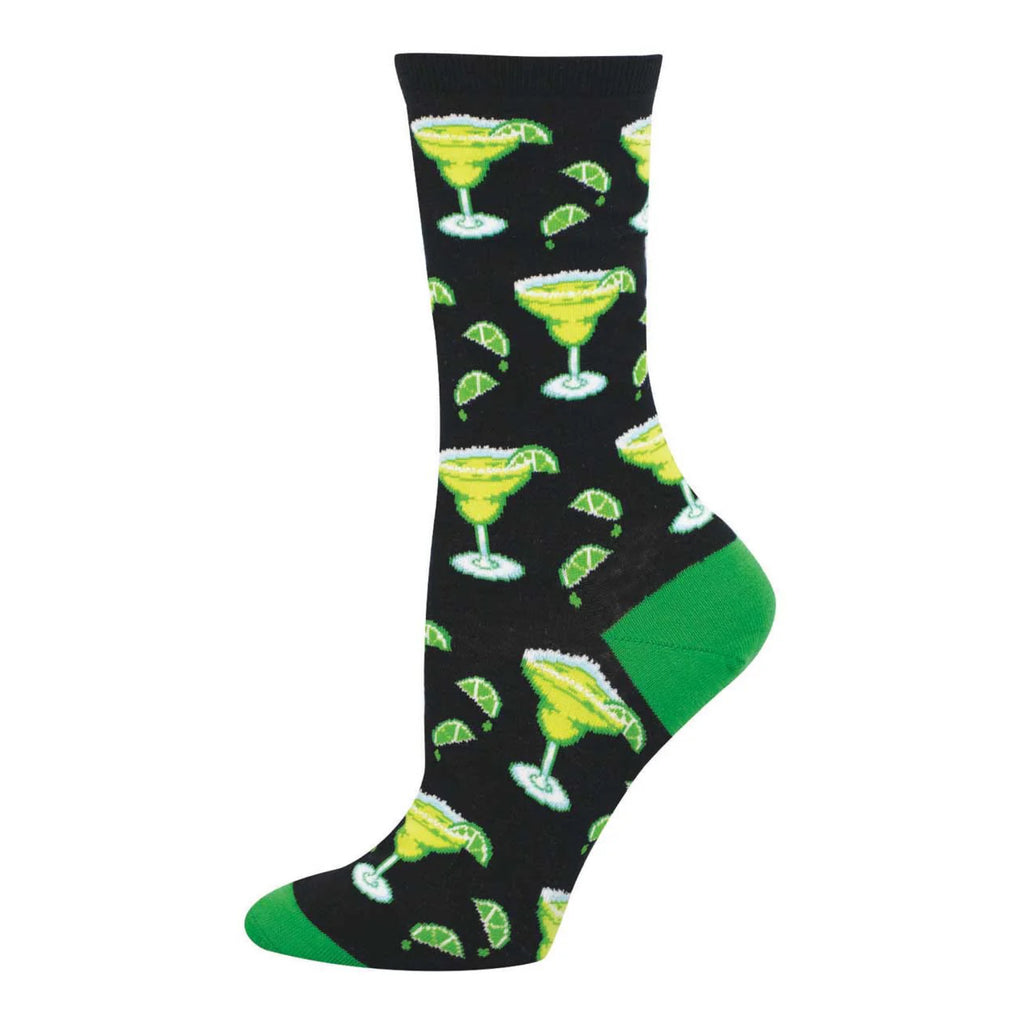 Women's Margarita And Lime Socks Black.
