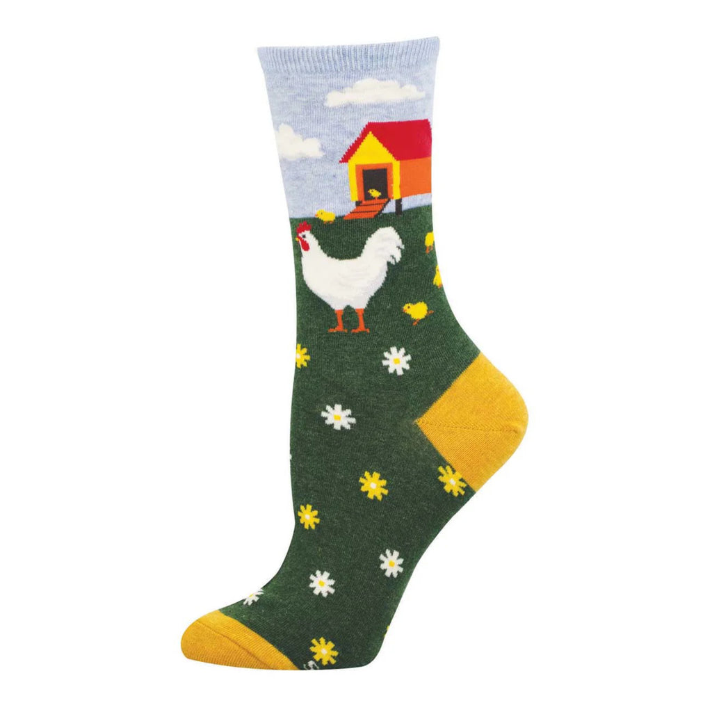 Women's Mother Hen Socks Green Heather.