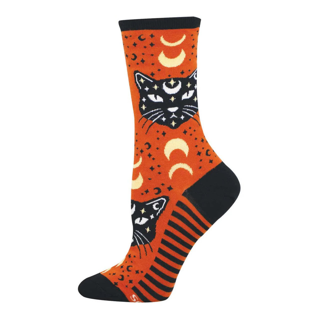 Women's Mystic Cats Socks Burnt Orange.