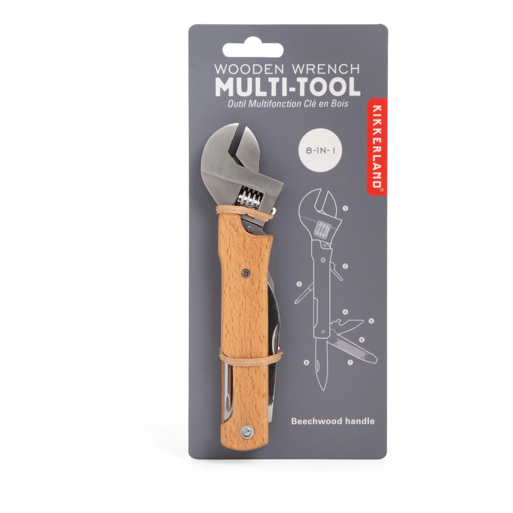 Wooden Wrench Multi-Tool packaging.