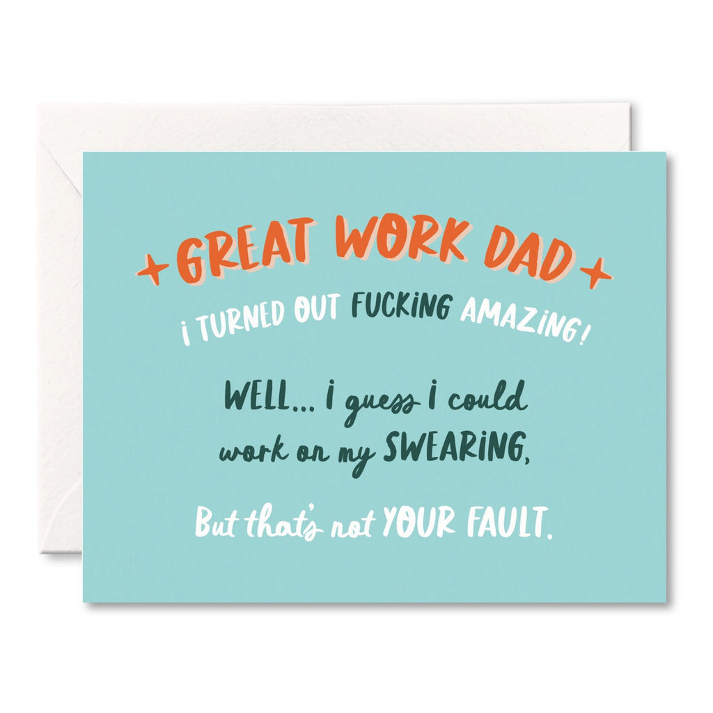 Work On My Swearing Father's Day Card.