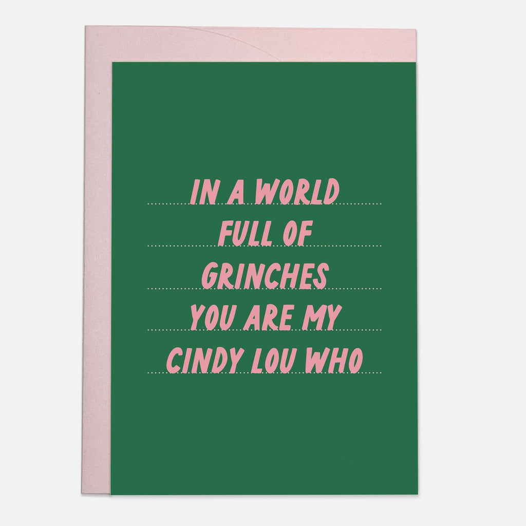 World Full Of Grinches Christmas Card.