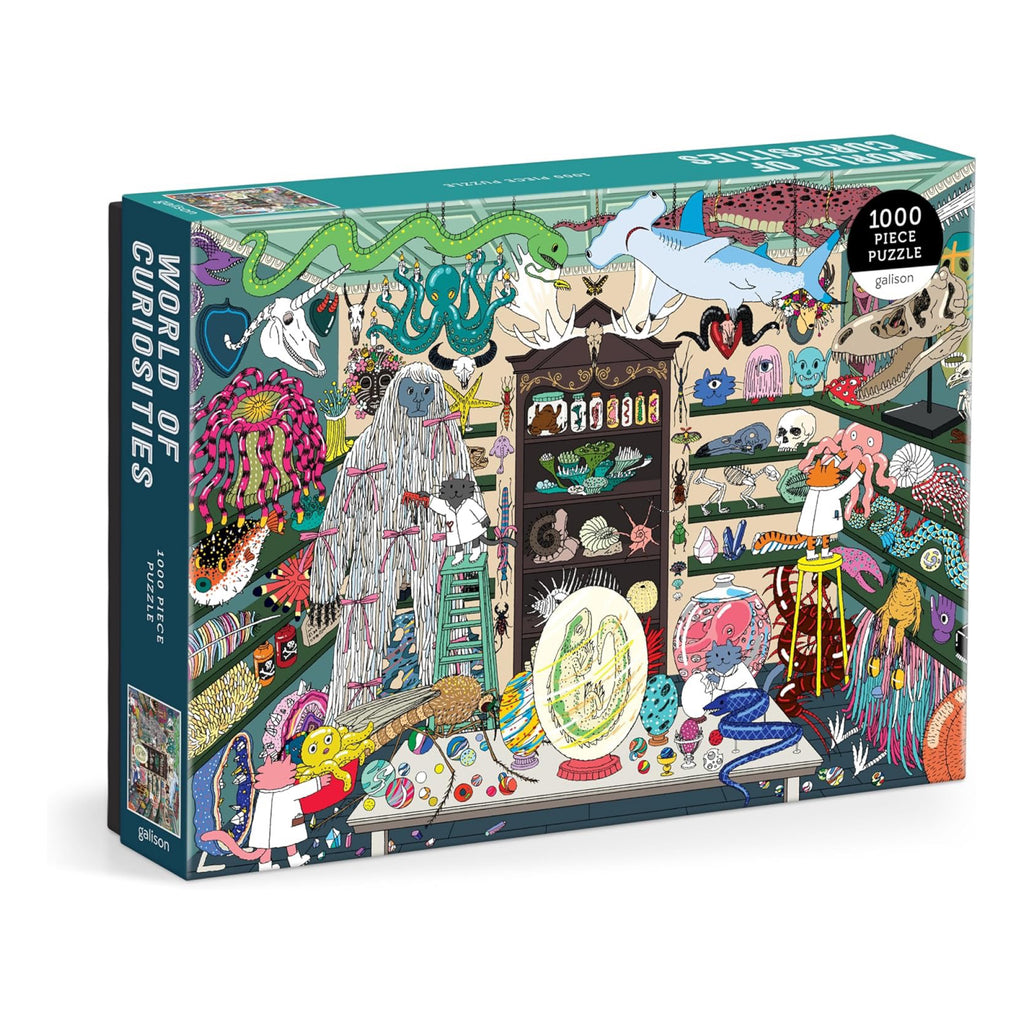 World Of Curiosities 1000 Piece Puzzle packaging.