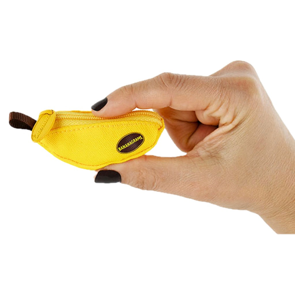 World's Smallest Bananagrams in hand.