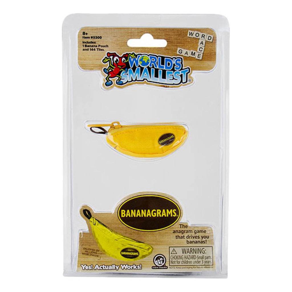 World's Smallest Bananagrams packaging.