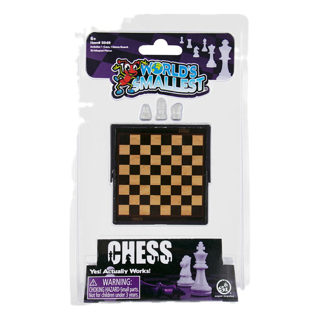 World's Smallest Chess Game packaging.