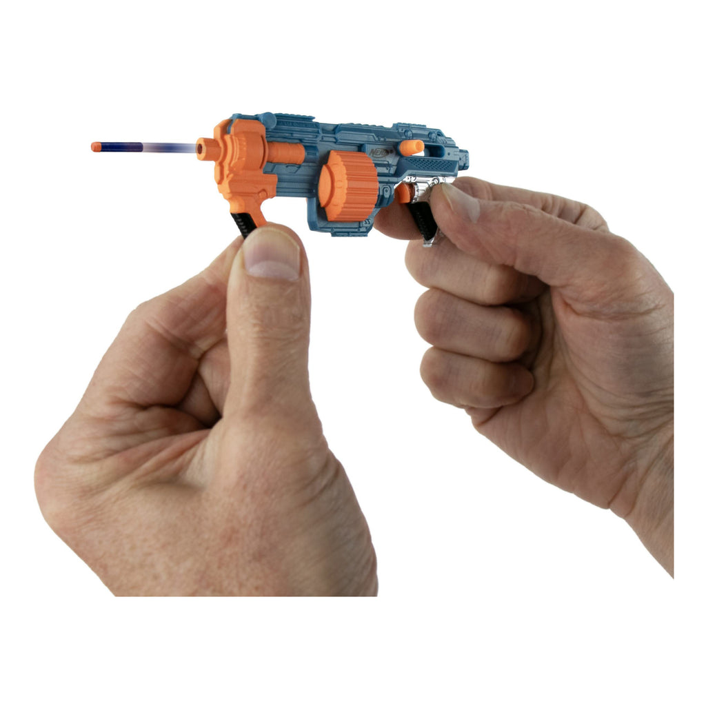 World's Smallest Nerf Blasters Series 2 being held.