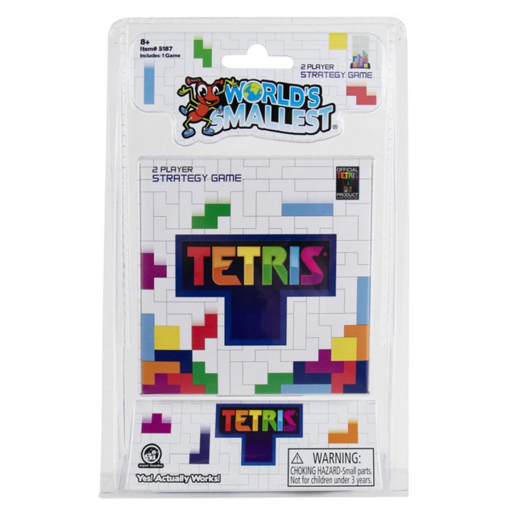 World's Smallest Tetris Board Game packaging.