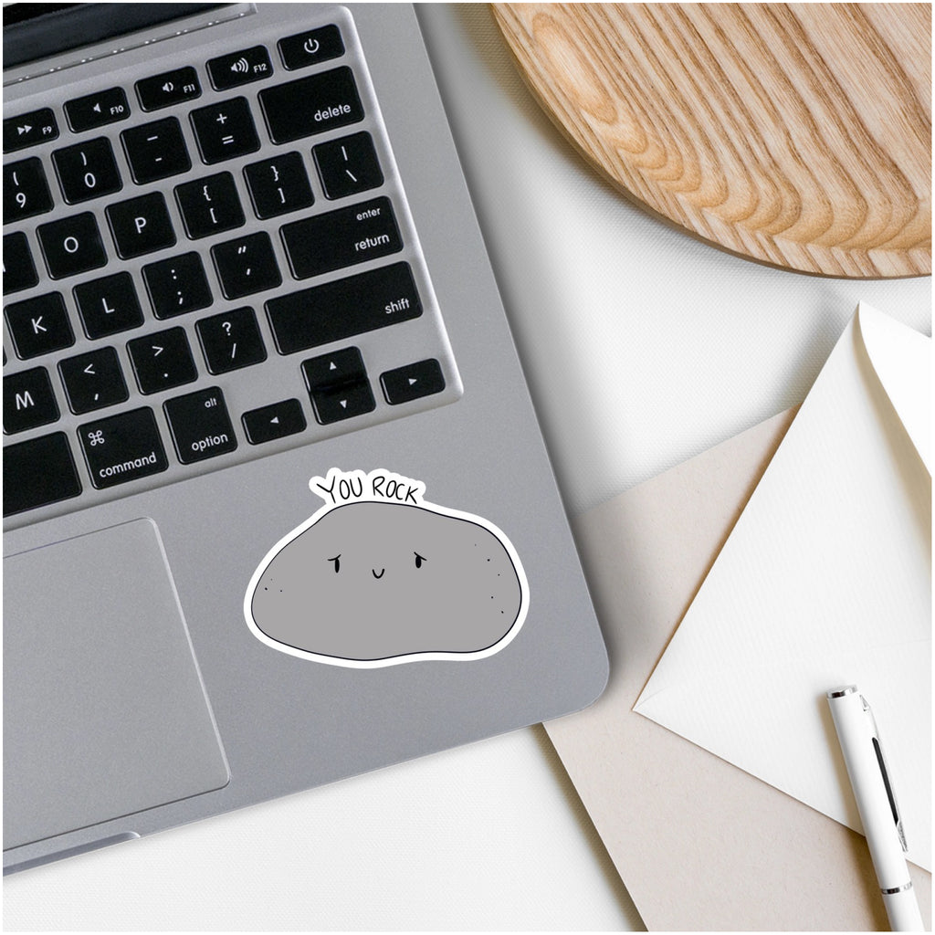 You Rock Sticker on computer.