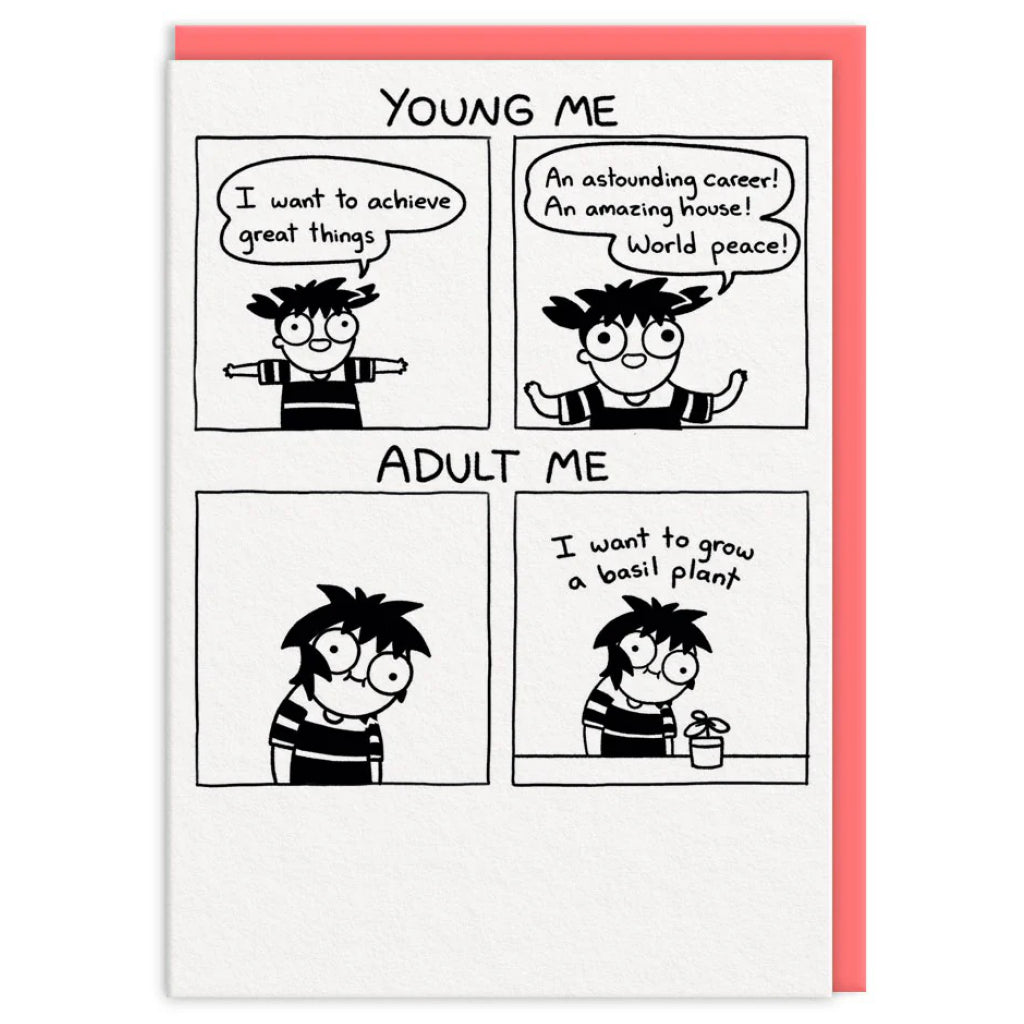 Young Me vs Adult Me Greeting Card.