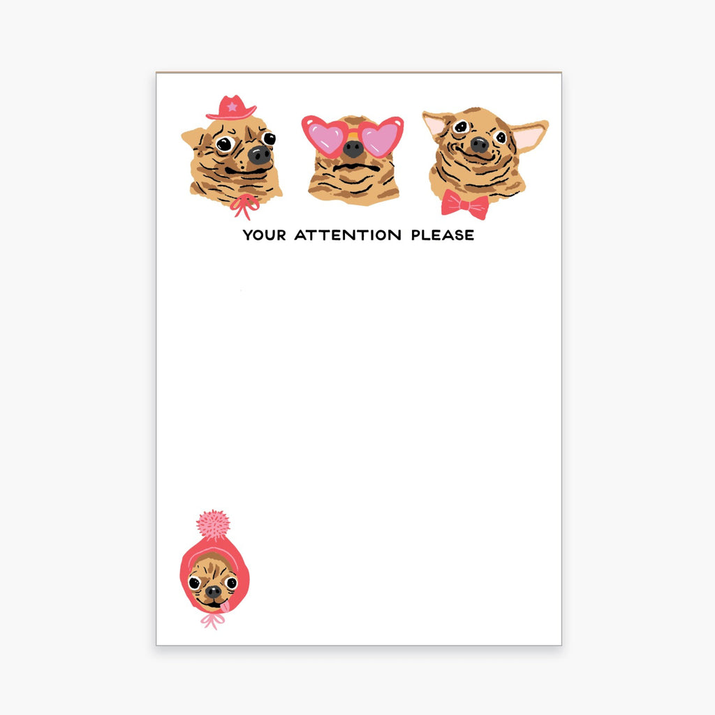 Your Attention Please Dogs Notepad.